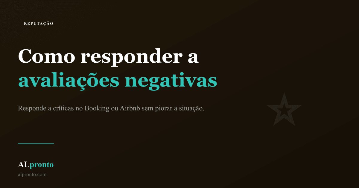 Anfitriã a responder a avaliações online