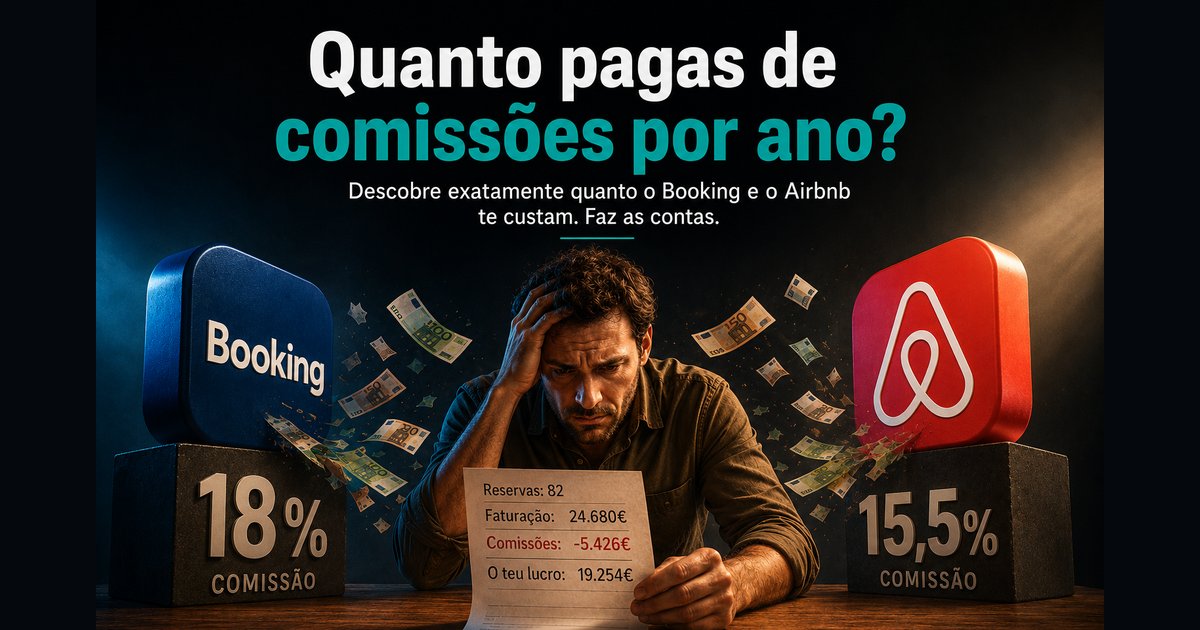 Quanto pagas de comissões por ano? Comparação entre a comissão do Booking (15-18%) e do Airbnb (15,5%)
